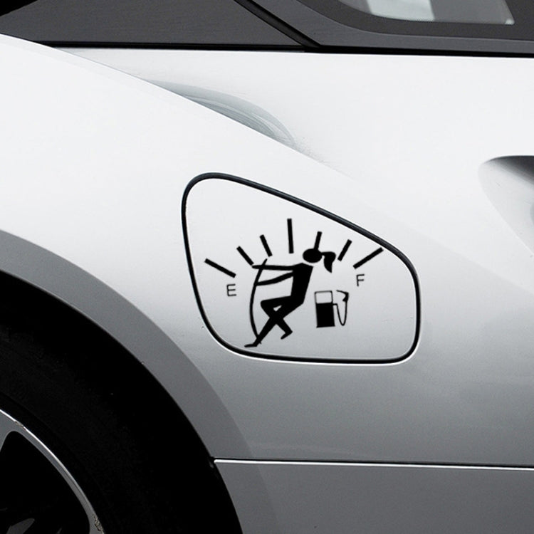 10 PCS Female Pull Fuel Tank Pointer To Full Hellaflush Reflective Vinyl Car Sticker (Black) - In Car by buy2fix | Online Shopping UK | buy2fix