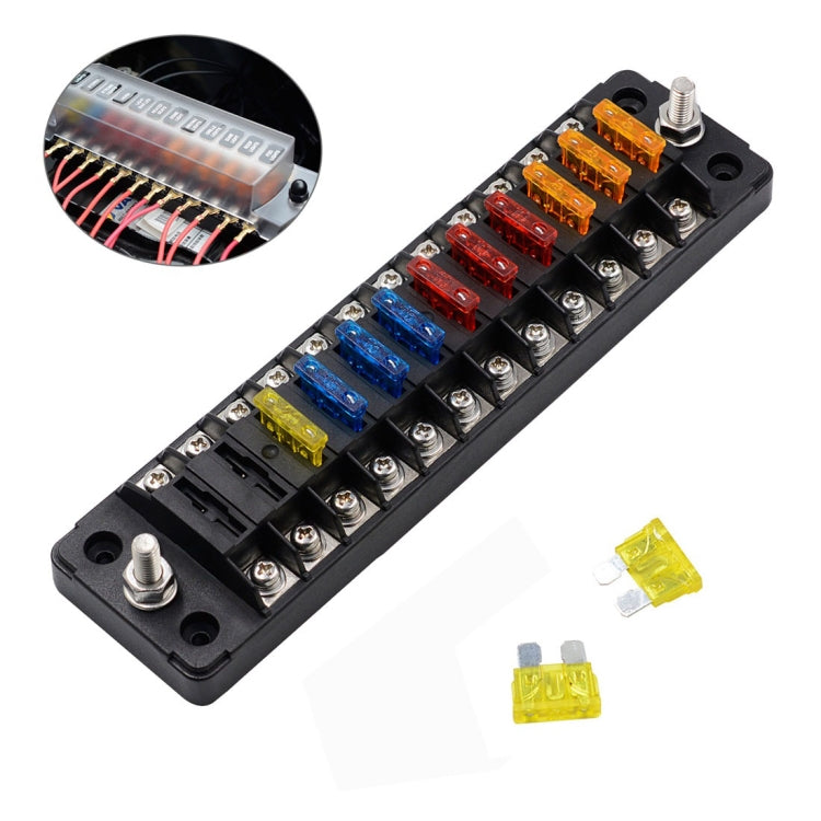 ZH-979A2 FB1904 1 In 1 Out 12 Ways No Distinction Positive Negative Fuse Box with 24 Fuses for Auto Car Truck Boat - In Car by buy2fix | Online Shopping UK | buy2fix