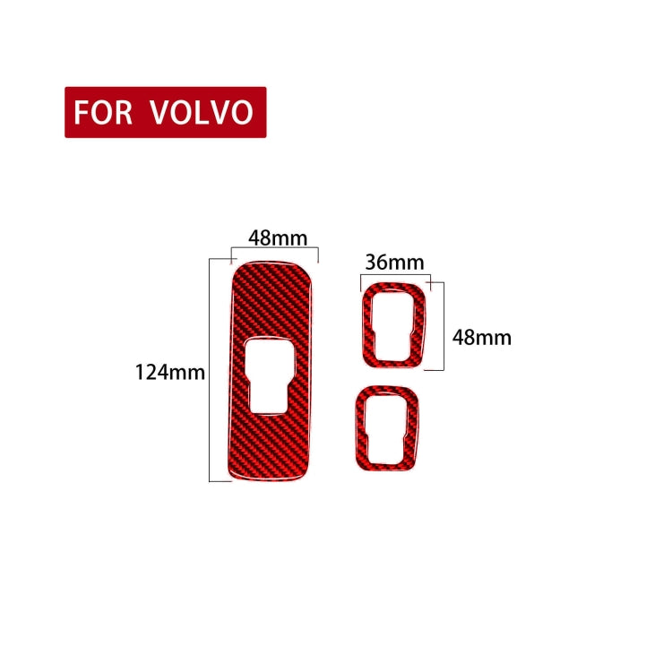 Car Window Lift Button Decorative Sticker for Volvo V60 2010-2017, Right Drive (Red) - In Car by buy2fix | Online Shopping UK | buy2fix