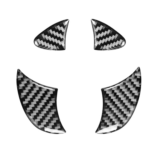 4 PCS / Set Carbon Fiber Car Front Middle Net Logo Decorative Sticker for Toyota 4Runner 2010-2020 - In Car by buy2fix | Online Shopping UK | buy2fix