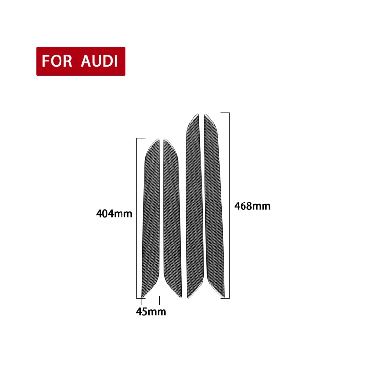 4 PCS / Set Carbon Fiber Car Interior Door Trim Decorative Sticker for Audi Q3 2013-2018,Left and Right Drive Universal - In Car by buy2fix | Online Shopping UK | buy2fix