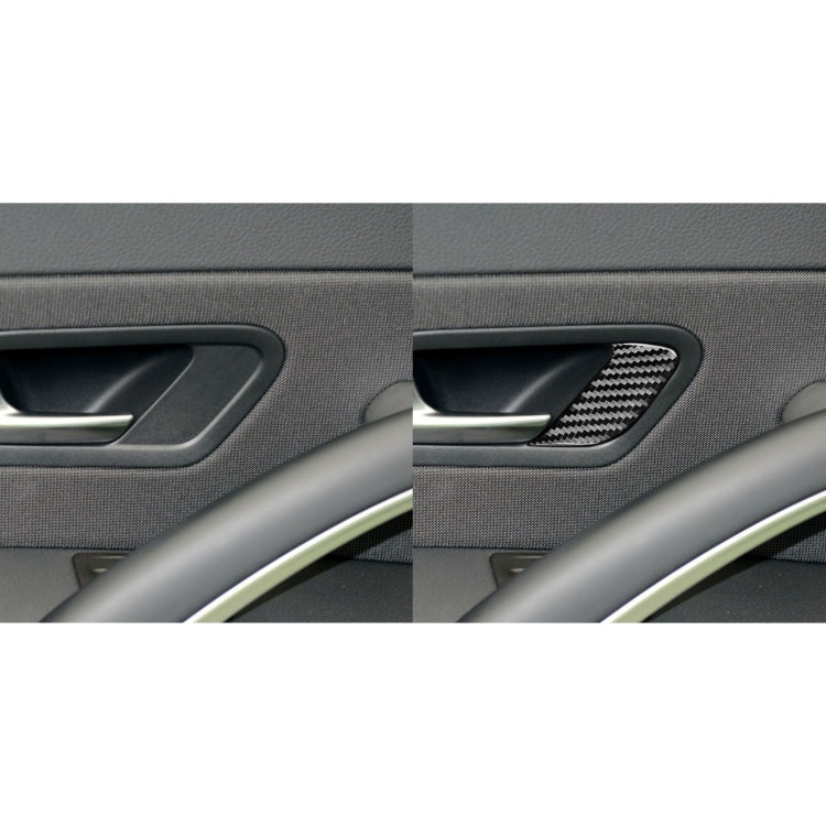 2 PCS / Set Carbon Fiber Car Door Lock Frame Decorative Sticker for Volkswagen Scirocco 2009-2016,Right Drive - In Car by buy2fix | Online Shopping UK | buy2fix