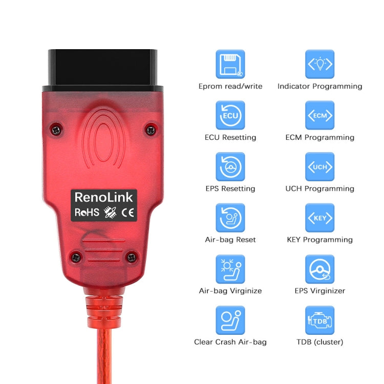 For Renault Renolink V1.99 Car Diagnostic OBD OBD2 ECU Programmer ECM UCH Key Programmer Tool - In Car by buy2fix | Online Shopping UK | buy2fix