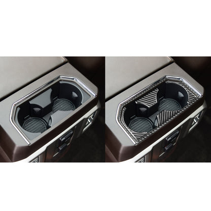 Car Carbon Fiber Rear Water Cup Holder Frame Decorative Sticker for Ford F150 2017-2020, Left and Right Drive Universal - In Car by buy2fix | Online Shopping UK | buy2fix