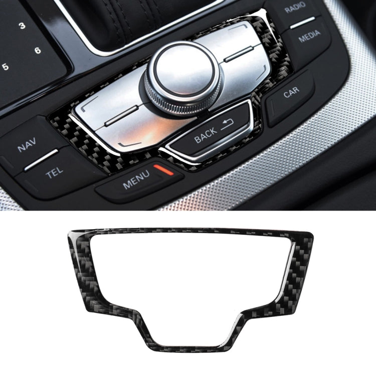 Car Carbon Fiber Multimedia Panel Decorative Sticker for Audi A6 S6 C7 A7 S7 4G8 2012-2018, Left and Right Drive Universal -  by buy2fix | Online Shopping UK | buy2fix