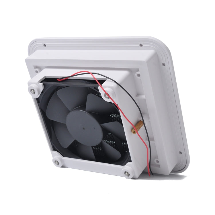 12V White Air Vent with Fan RV Trailer Caravan Gale Side Air Ventilation(White) - In Car by buy2fix | Online Shopping UK | buy2fix