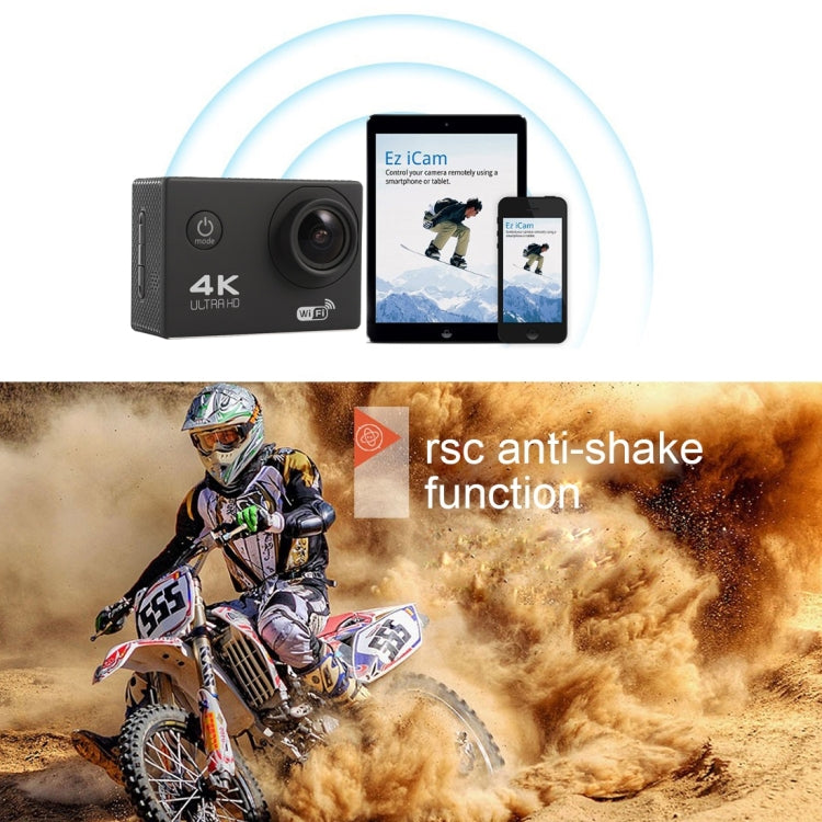 F60 2.0 inch Screen 170 Degrees Wide Angle WiFi Sport Action Camera Camcorder with Waterproof Housing Case, Support 64GB Micro SD Card(Yellow) - DJI & GoPro Accessories by buy2fix | Online Shopping UK | buy2fix