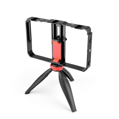 YELANGU PC203 YLG1801C Vlogging Live Broadcast LED Selfie Light Smartphone Video Rig Handle Stabilizer Plastic Bracket Tripod Kits - Camera Accessories by YELANGU | Online Shopping UK | buy2fix