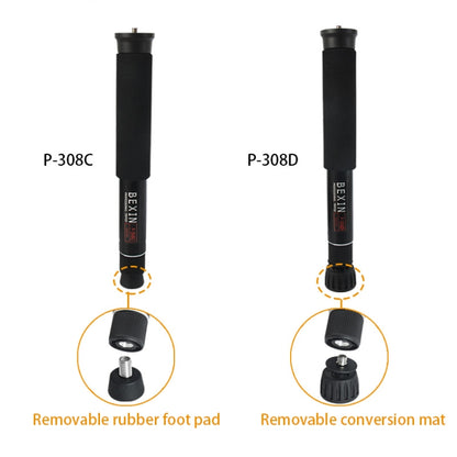BEXIN P308C Portable Travel Outdoor DSLR Camera Aluminum Alloy Monopod Holder (Black) - Camera Accessories by BEXIN | Online Shopping UK | buy2fix