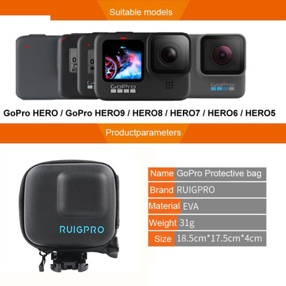 RUIGPRO Super Mini EVA Storage Protective Case Box for GoPro Hero11 Black / HERO10 Black / HERO9 Black / HERO8 Black /7 /6 /5(Black) - DJI & GoPro Accessories by RUIGPRO | Online Shopping UK | buy2fix