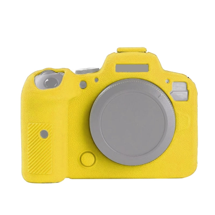 Litchi Texure Soft Silicone Case for Canon EOS R6 (Yellow) - Camera Accessories by buy2fix | Online Shopping UK | buy2fix