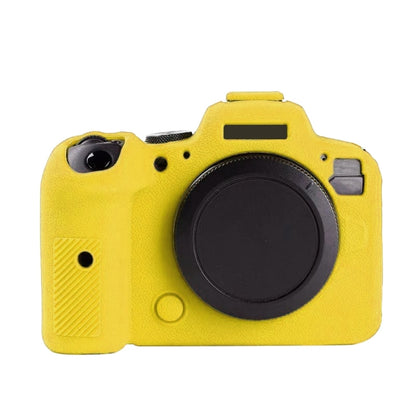 Litchi Texure Soft Silicone Case for Canon EOS R6 (Yellow) - Camera Accessories by buy2fix | Online Shopping UK | buy2fix