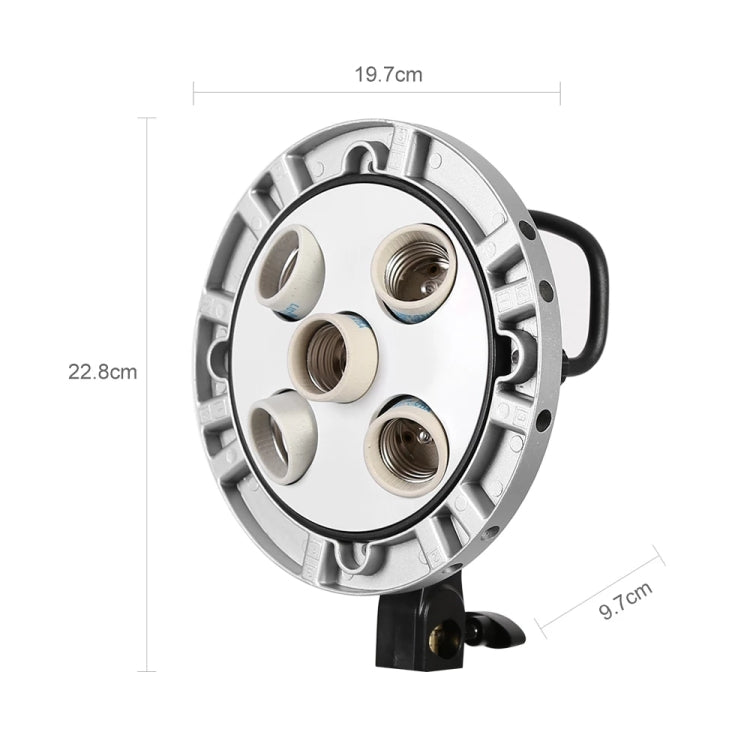 Godox TL-5 5 in 1 E27 Socket Tricolor Bulb Light Lamp Head Mount(AU Plug) -  by Godox | Online Shopping UK | buy2fix