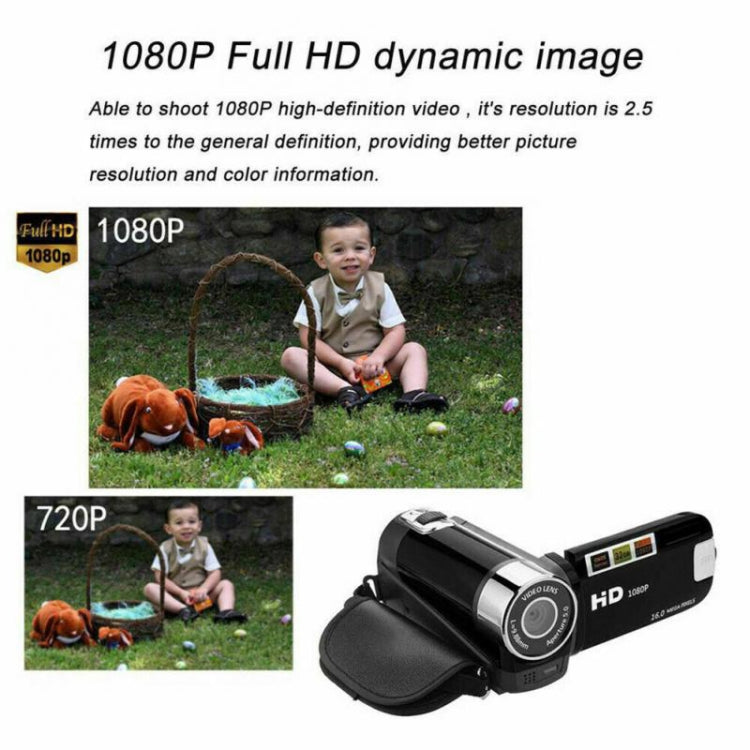 16X Digital Zoom HD 16 Million Pixel Home Travel DV Camera, AU Plug (Black) - Consumer Electronics by buy2fix | Online Shopping UK | buy2fix