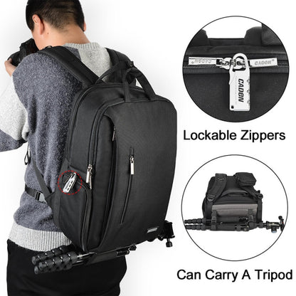 CADeN L5 III Multi-function Digital Camera Dual Shoulders Bag Backpack (Black) - Backpack by CADeN | Online Shopping UK | buy2fix