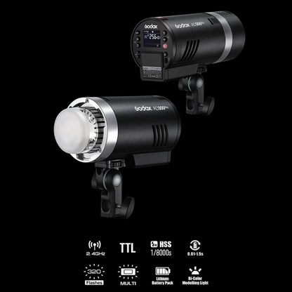 Godox  AD300 Pro 300Ws TTL HSS Pocket Flash Outdoor Speedlite Light &#8203;Kits(EU Plug) - Shoe Mount Flashes by Godox | Online Shopping UK | buy2fix