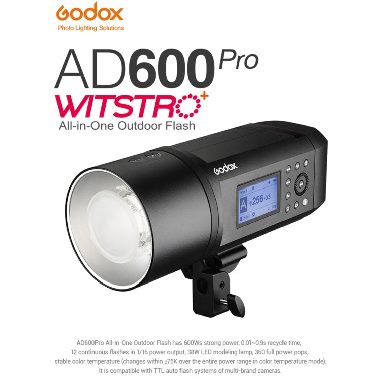 Godox  AD600 Pro WITSTRO 600Ws All-in-One Outdoor Flash 2.4GHz Speedlite Light(AU Plug) - Camera Accessories by Godox | Online Shopping UK | buy2fix