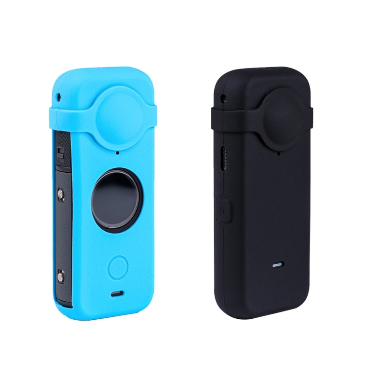 Full Body Dust-proof Silicone Case with Lens Cover for Insta360 ONE X2 (Black) - DJI & GoPro Accessories by buy2fix | Online Shopping UK | buy2fix