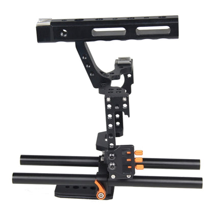 YELANGU YLG0904A-C Handle Video Camera Cage Stabilizer for Panasonic Lumix DMC-GH4 / Sony A7 & A7S & A7R & A7RII & A7SII(Orange) - Camera Cage by YELANGU | Online Shopping UK | buy2fix