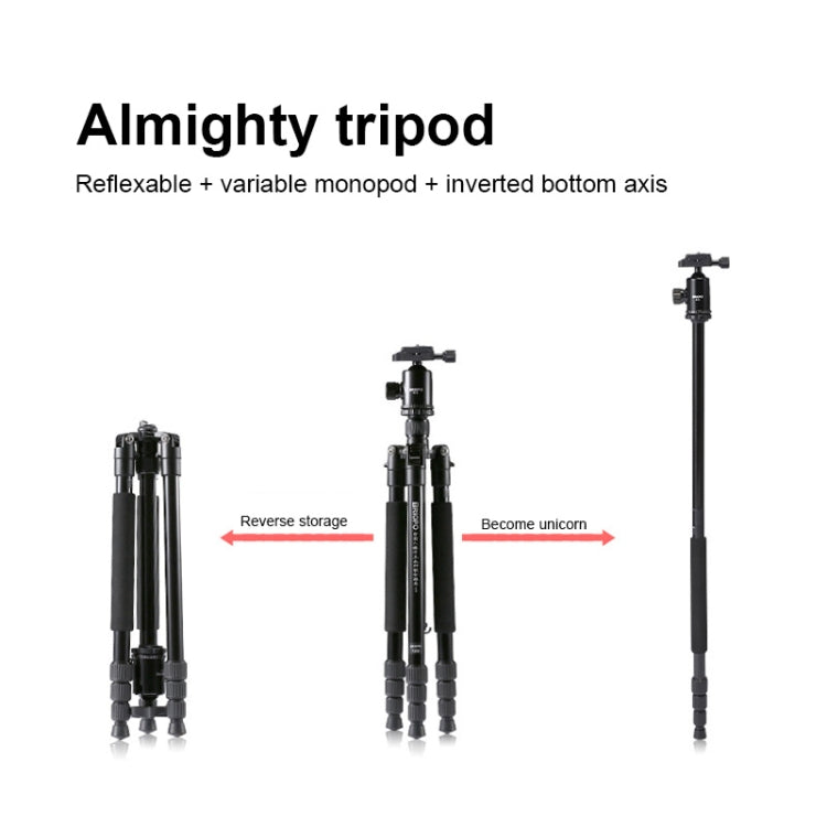 TRIOPO M2508 Multifunction Adjustable 4-Section Portable Aluminum Alloy Tripod Monopod with D-2A Ball Head for SLR Camera - Camera Accessories by TRIOPO | Online Shopping UK | buy2fix