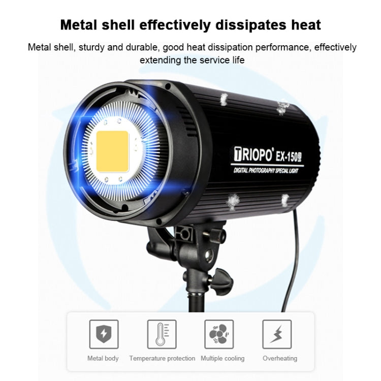 TRIOPO EX-150W Studio Flash Built-in Dissipate Heat System with EX-150III LED Single Light - Shoe Mount Flashes by TRIOPO | Online Shopping UK | buy2fix