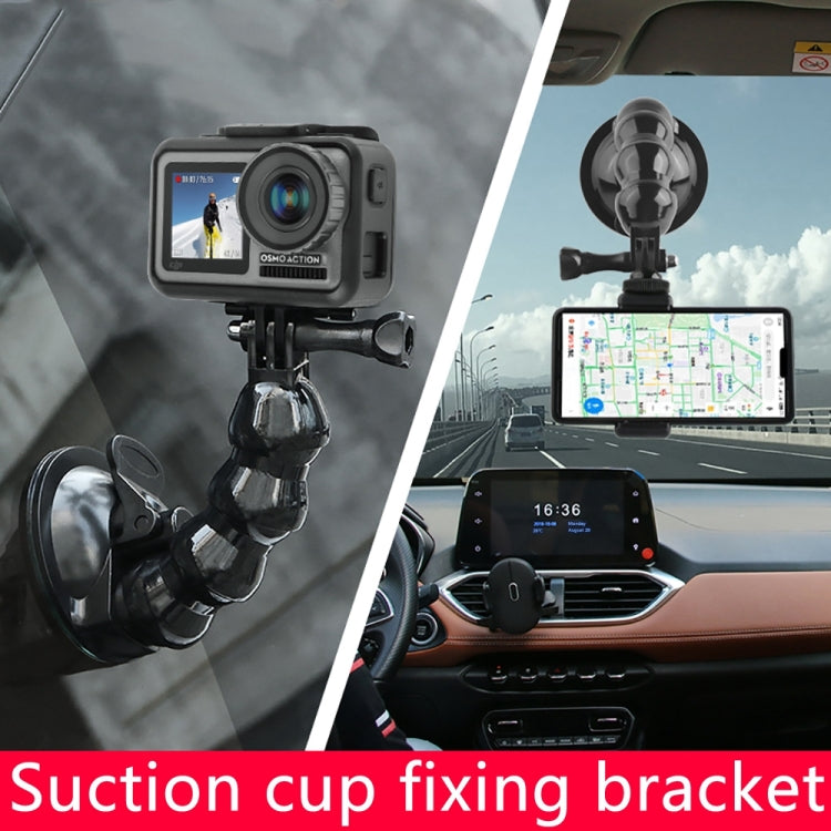 Suction Cup Jaws Flex Clamp Mount for GoPro Hero11 Black / HERO10 Black /9 Black / HERO8 Black /7 /6 /5 /5 Session /4 Session /4 /3+ /3 /2 /1, DJI Osmo Action, Xiaoyi and Other Action Cameras(Black) - DJI & GoPro Accessories by buy2fix | Online Shopping UK | buy2fix