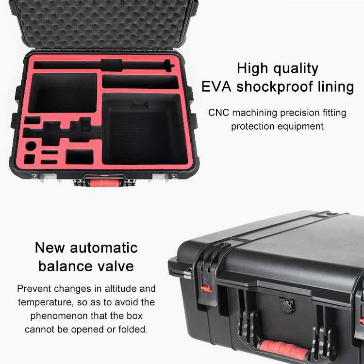 PGYTECH P-RH-001 Shockproof Waterproof Explosion-proof Hard Box Carrying Case for DJI Ronin-S, Size: 63.4x50.3cm(Black) - DJI & GoPro Accessories by PGYTECH | Online Shopping UK | buy2fix