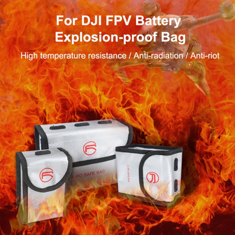 RCSTQ for DJI FPV Combo Battery Li-Po Safe Explosion-proof Storage Bag(Silver) - Case & Bags by RCSTQ | Online Shopping UK | buy2fix