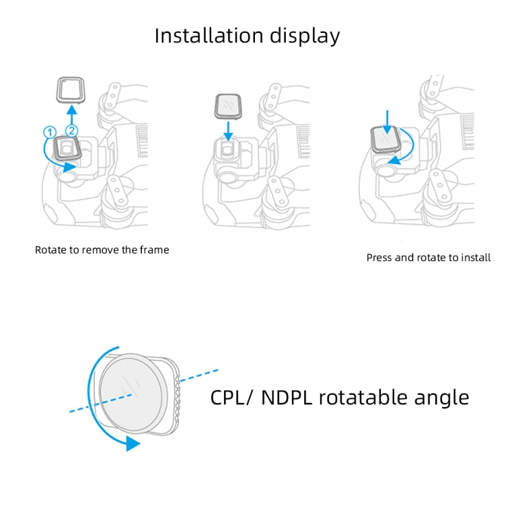 JSR Drone CPL Lens Filter for DJI MAVIC Air 2 - DJI & GoPro Accessories by JSR | Online Shopping UK | buy2fix