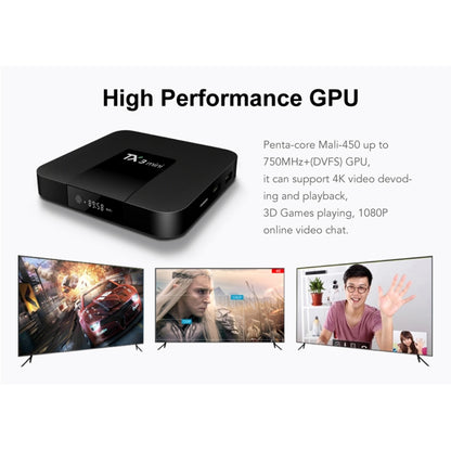 TX3 mini 4K HD Smart TV Box, Android 10.0, H616/H313 up to 1.2 GHz, Quad Core ARM Cortex-A53, 2GB + 16GB, Support 2.4G/5G WiFi, HDMI, AV, LAN, TF Card, US Plug - Consumer Electronics by buy2fix | Online Shopping UK | buy2fix