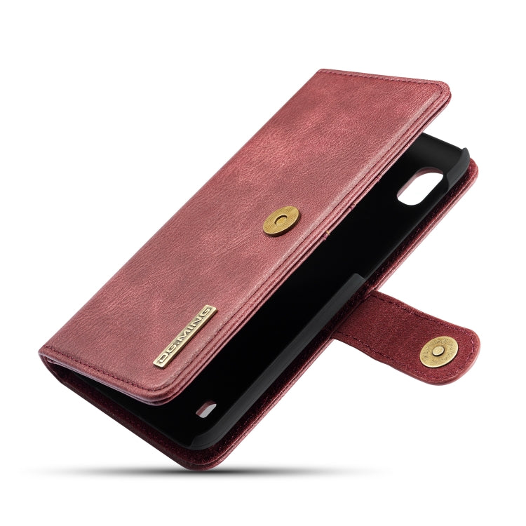 DG.MING Crazy Horse Texture Flip Detachable Magnetic Leather Case with Holder & Card Slots & Wallet for Galaxy A10(Red) - Galaxy Phone Cases by DG.MING | Online Shopping UK | buy2fix