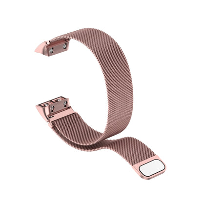 For Garmin Forerunner 35 / 30 Milanese Watch Band(Rose Pink) - Smart Wear by buy2fix | Online Shopping UK | buy2fix