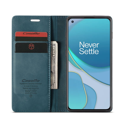 For OnePlus 8T CaseMe-013 Multifunctional Retro Frosted Horizontal Flip Leather Case with Card Slot & Holder & Wallet(Blue) - OnePlus Cases by CaseMe | Online Shopping UK | buy2fix