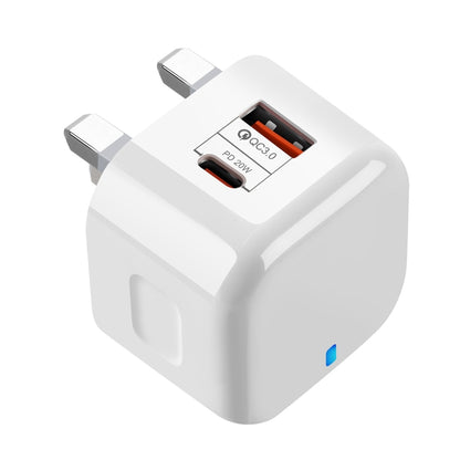 YSY-6087 20W PD + QC 3.0 Dual Ports Travel Charger Power Adapter, UK Plug - Apple Accessories by buy2fix | Online Shopping UK | buy2fix