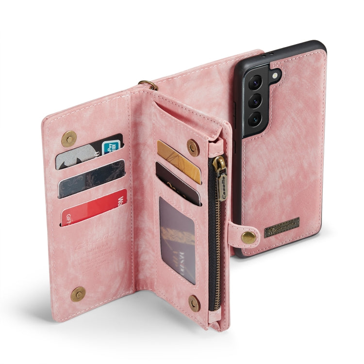 For Samsung Galaxy S21 5G CaseMe-008 Detachable Multifunctional Flip Leather Phone Case(Pink) - Galaxy S21 5G Cases by CaseMe | Online Shopping UK | buy2fix