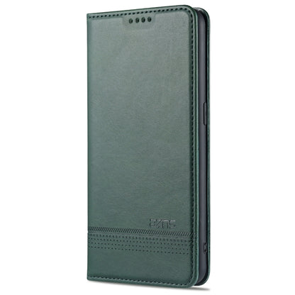 For Oppo Reno5 5G AZNS Magnetic Calf Texture Horizontal Flip Leather Case with Card Slots & Holder & Wallet(Dark Green) - OPPO Cases by AZNS | Online Shopping UK | buy2fix