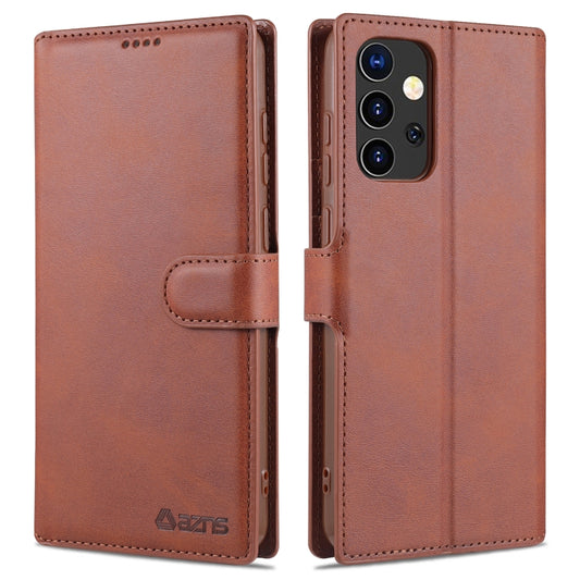 For Samsung Galaxy A52 5G / 4G AZNS Calf Texture Horizontal Flip Leather Case with Holder & Card Slots & Wallet & Photo Frame(Brown) - Galaxy Phone Cases by AZNS | Online Shopping UK | buy2fix