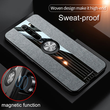 For Xiaomi Redmi Note 8 XINLI Stitching Cloth Texture Shockproof TPU Protective Case with Ring Holder(Black) - Xiaomi Cases by XINLI | Online Shopping UK | buy2fix