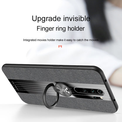 For Xiaomi Redmi Note 8 XINLI Stitching Cloth Texture Shockproof TPU Protective Case with Ring Holder(Black) - Xiaomi Cases by XINLI | Online Shopping UK | buy2fix