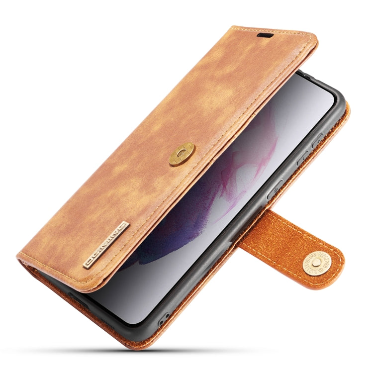 For Samsung Galaxy S21 5G DG.MING Crazy Horse Texture Flip Detachable Magnetic Leather Case with Holder & Card Slots & Wallet(Brown) - Galaxy S21 5G Cases by DG.MING | Online Shopping UK | buy2fix