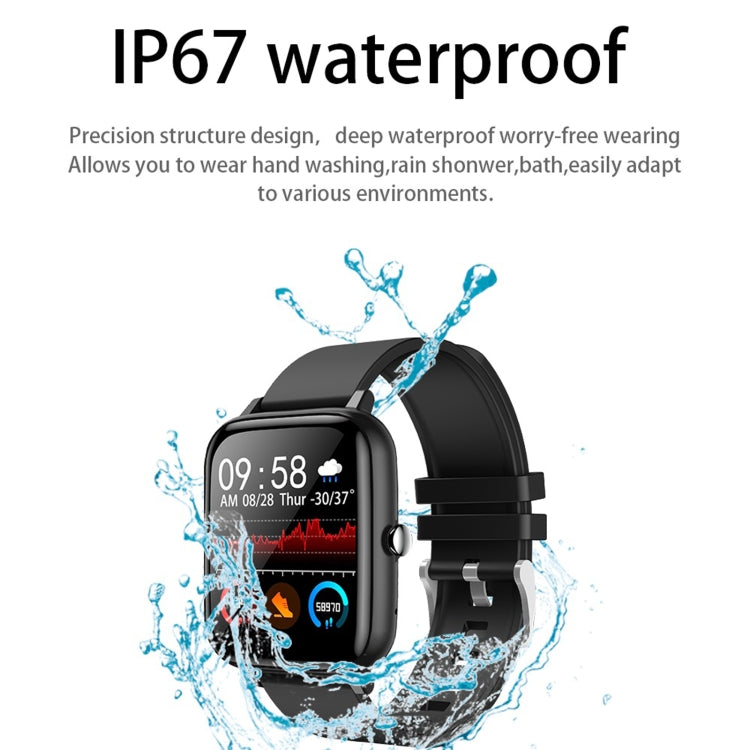 P6 1.54 inch TFT Color Screen IP68 Waterproof Smart Bracket, Support Bluetooth Call / Sleep Monitoring / Heart Rate Monitoring(Black) - Smart Wear by buy2fix | Online Shopping UK | buy2fix