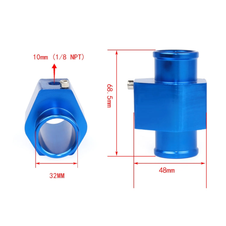 Car Water Temperature Meter Temperature Gauge Joint Pipe Radiator Sensor Adaptor Clamps, Size:32mm(Blue) - In Car by buy2fix | Online Shopping UK | buy2fix