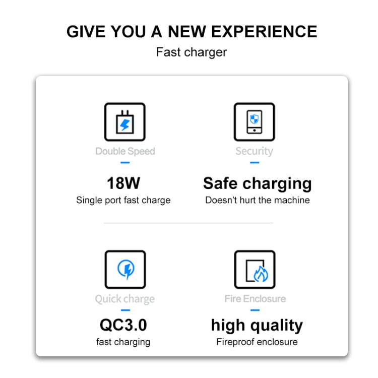 WK WP-U57 Max 18W Maxspeed QC3.0 Fast Charger +  USB to Micro USB Data Cable, Plug Type:US Plug - USB Charger by WK | Online Shopping UK | buy2fix