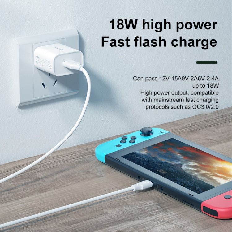 WK WP-U57 Max 18W Maxspeed QC3.0 Fast Charger +  USB to Micro USB Data Cable, Plug Type:US Plug - USB Charger by WK | Online Shopping UK | buy2fix