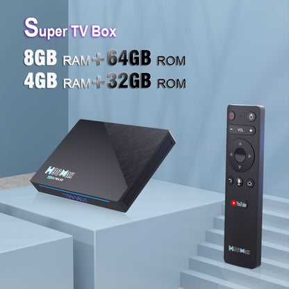 H96 Max 8K Smart TV BOX Android 11.0 Media Player with Remote Control, Quad Core RK3566, RAM: 8GB, ROM: 64GB, Dual Frequency 2.4GHz WiFi / 5G, Plug Type:AU Plug - Consumer Electronics by buy2fix | Online Shopping UK | buy2fix