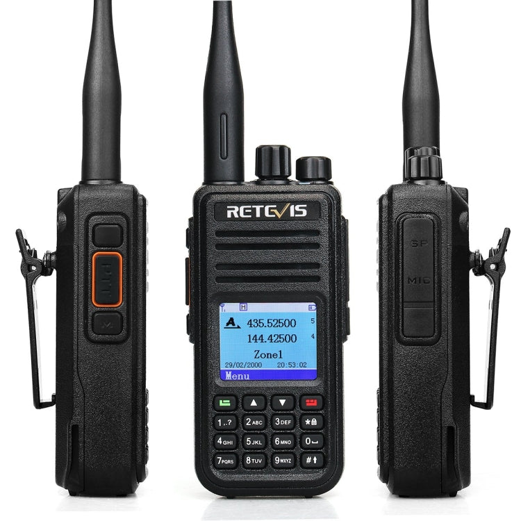 RETEVIS RT3S 136-174MHz + 400-480MHz 3000CH Handheld DMR Digital Two Way Radio Walkie Talkie - Handheld Walkie Talkie by RETEVIS | Online Shopping UK | buy2fix