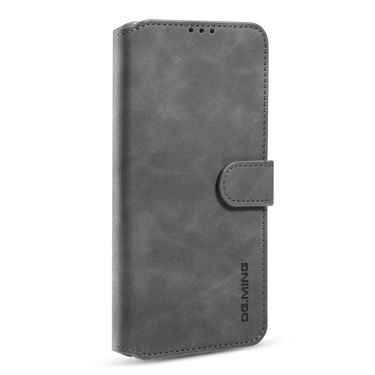 For Xiaomi Redmi Note 9T 5G DG.MING Retro Oil Side Horizontal Flip Leather Case with Holder & Card Slots & Wallet(Grey) - Xiaomi Cases by DG.MING | Online Shopping UK | buy2fix