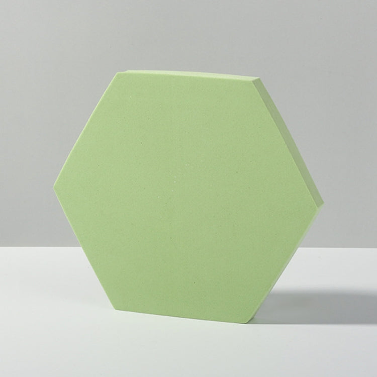 18 x 2cm Hexagon Geometric Cube Solid Color Photography Photo Background Table Shooting Foam Props (Green) - Camera Accessories by buy2fix | Online Shopping UK | buy2fix