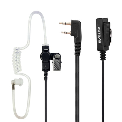 RETEVIS TK 2 Pin Long Clip Air Guide Covert Acoustic Tube Earpiece Speaker Microphone for H-777 / RT-5R / RT-5RV / RT-B6 - Microphones & Headsets by RETEVIS | Online Shopping UK | buy2fix