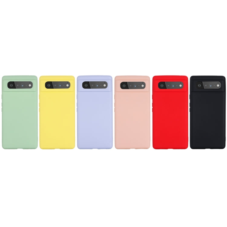 For Google Pixel 6 Pure Color Liquid Silicone Shockproof Full Coverage Case(Purple) - Mobile Accessories by buy2fix | Online Shopping UK | buy2fix